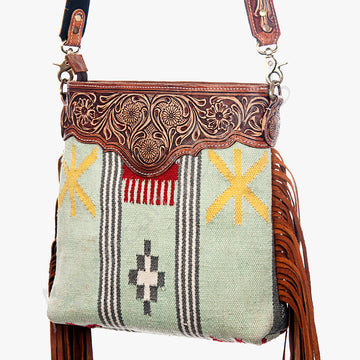 American Darling Cross Body Hand Tooled Saddle Blanket Genuine Leather Western Women Bag Handbag Purse | Crossbody for |Cute